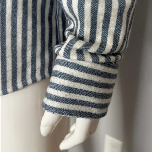 Faherty Legend Sweater Shirt in Navy Blazer Stripe - Picture 11 of 13